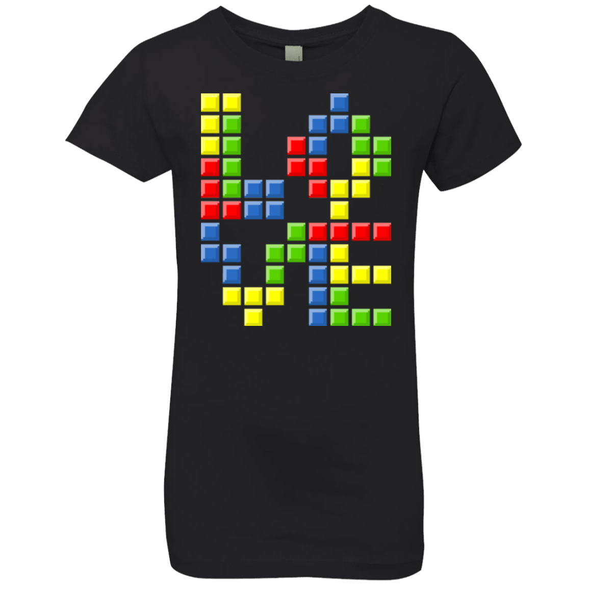 T-Shirts Black / YXS Love Puzzles Girls Premium T-Shirt