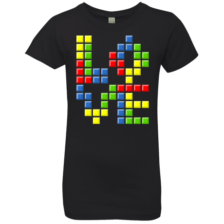 T-Shirts Black / YXS Love Puzzles Girls Premium T-Shirt