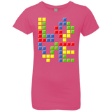 T-Shirts Hot Pink / YXS Love Puzzles Girls Premium T-Shirt