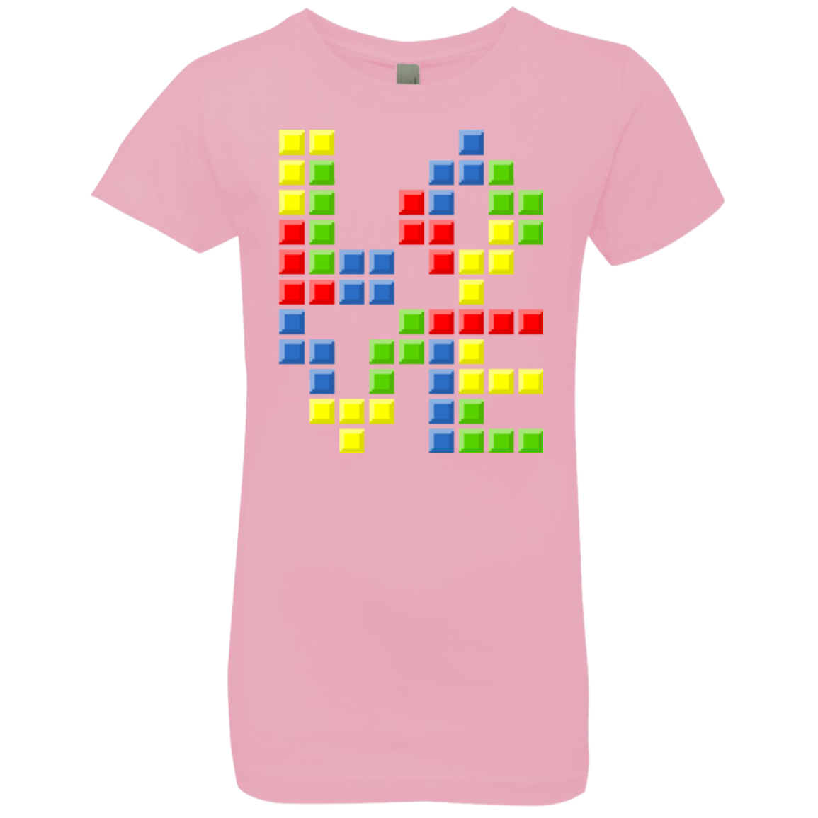 T-Shirts Light Pink / YXS Love Puzzles Girls Premium T-Shirt