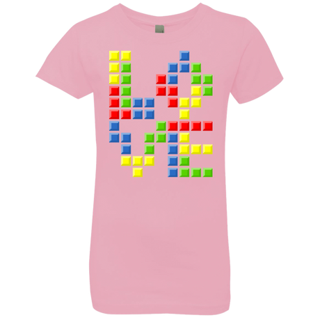 T-Shirts Light Pink / YXS Love Puzzles Girls Premium T-Shirt