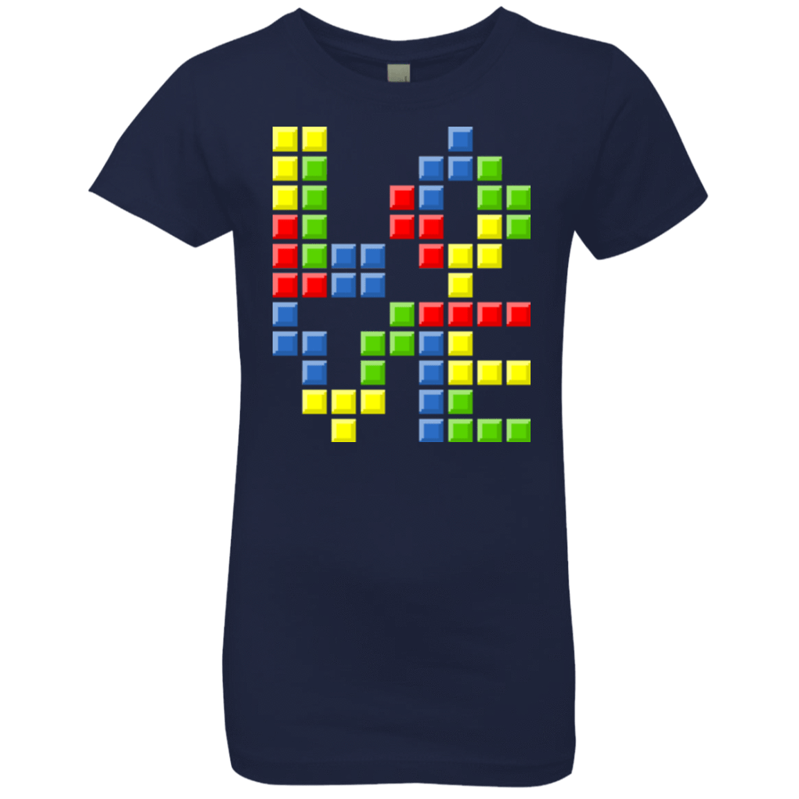 T-Shirts Midnight Navy / YXS Love Puzzles Girls Premium T-Shirt