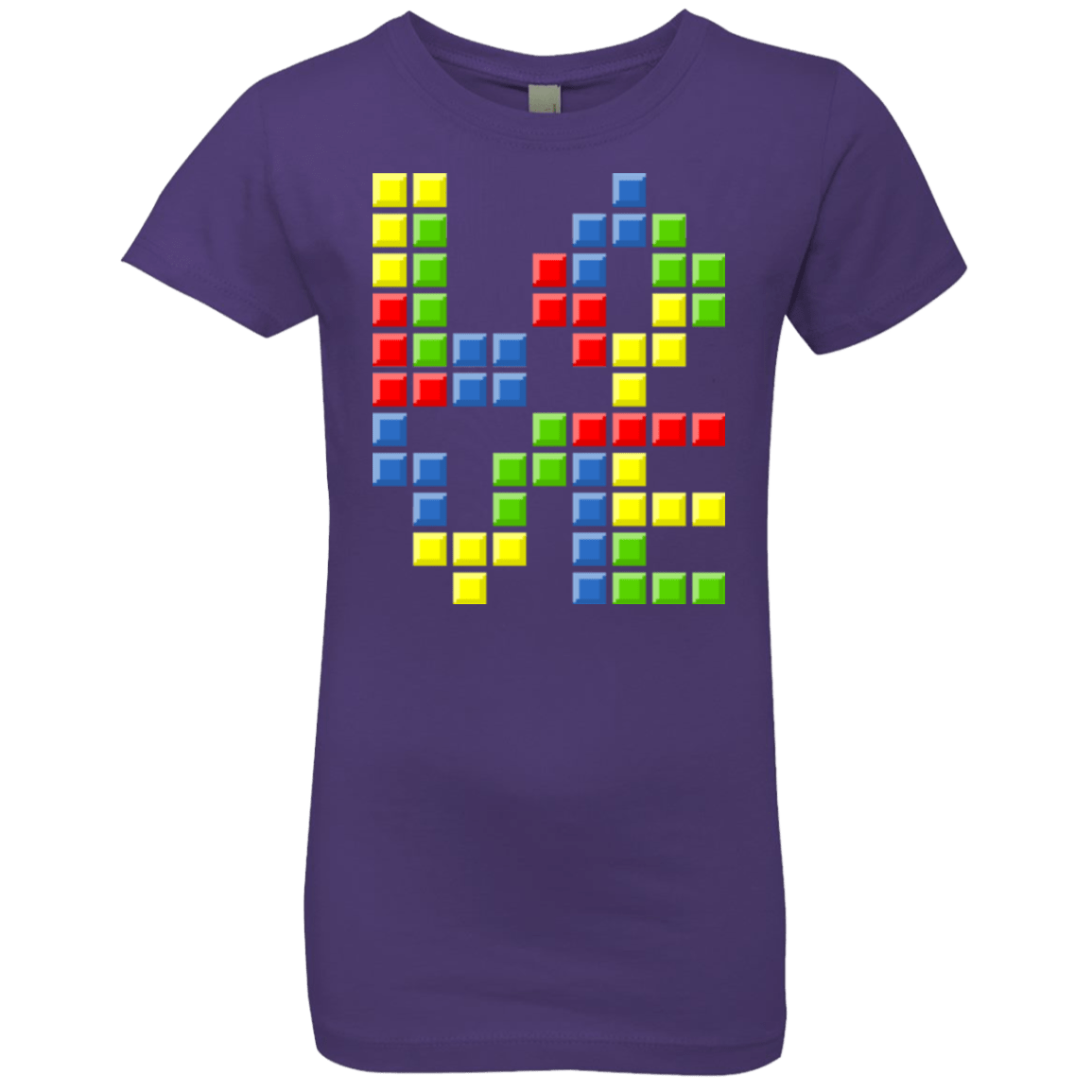 T-Shirts Purple Rush / YXS Love Puzzles Girls Premium T-Shirt