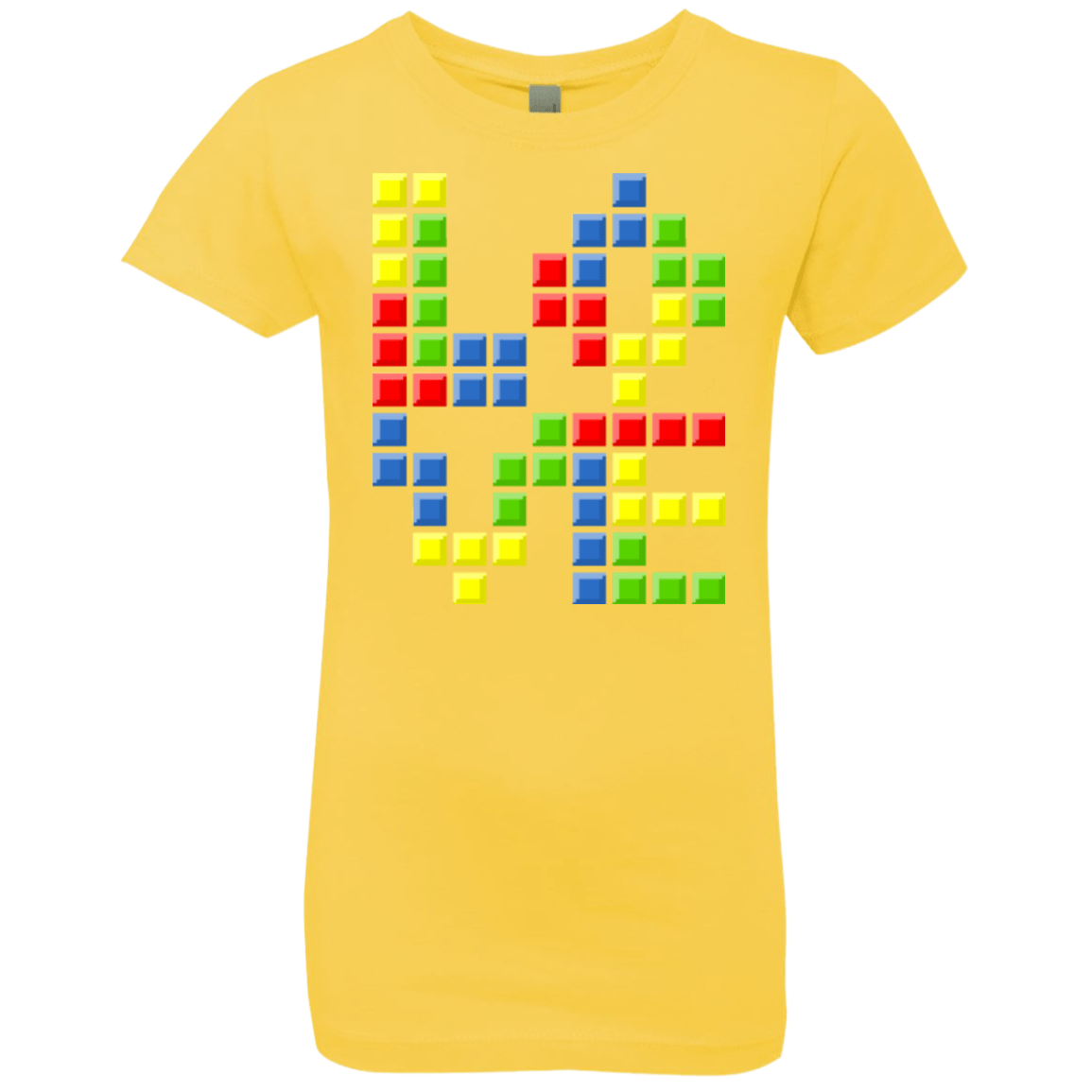 T-Shirts Vibrant Yellow / YXS Love Puzzles Girls Premium T-Shirt