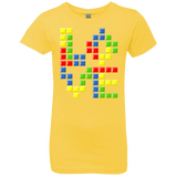 T-Shirts Vibrant Yellow / YXS Love Puzzles Girls Premium T-Shirt