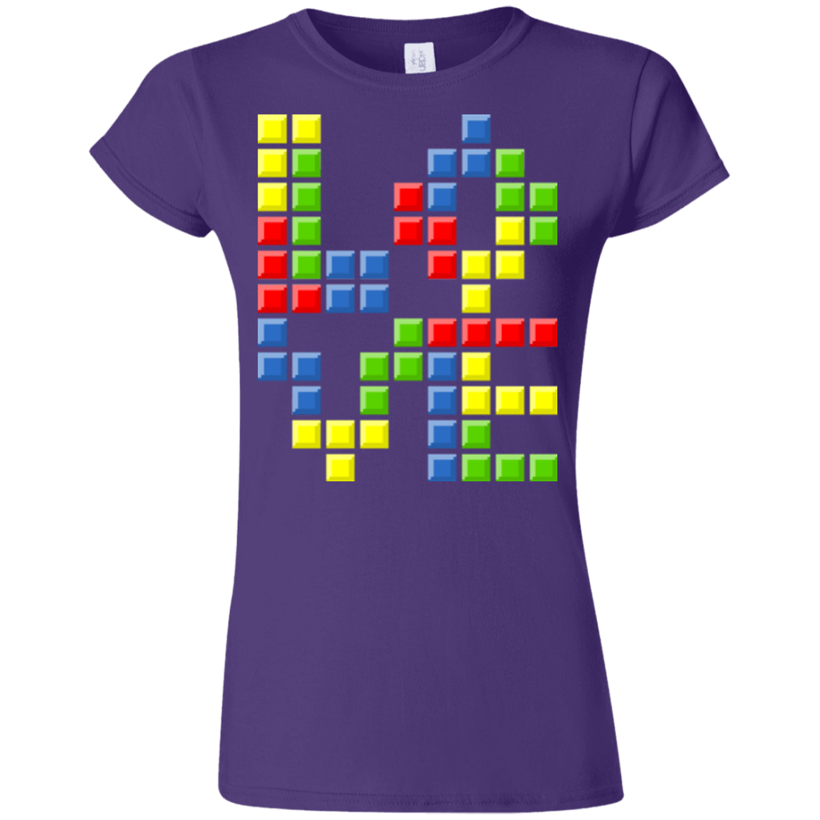 T-Shirts Purple / S Love Puzzles Junior Slimmer-Fit T-Shirt