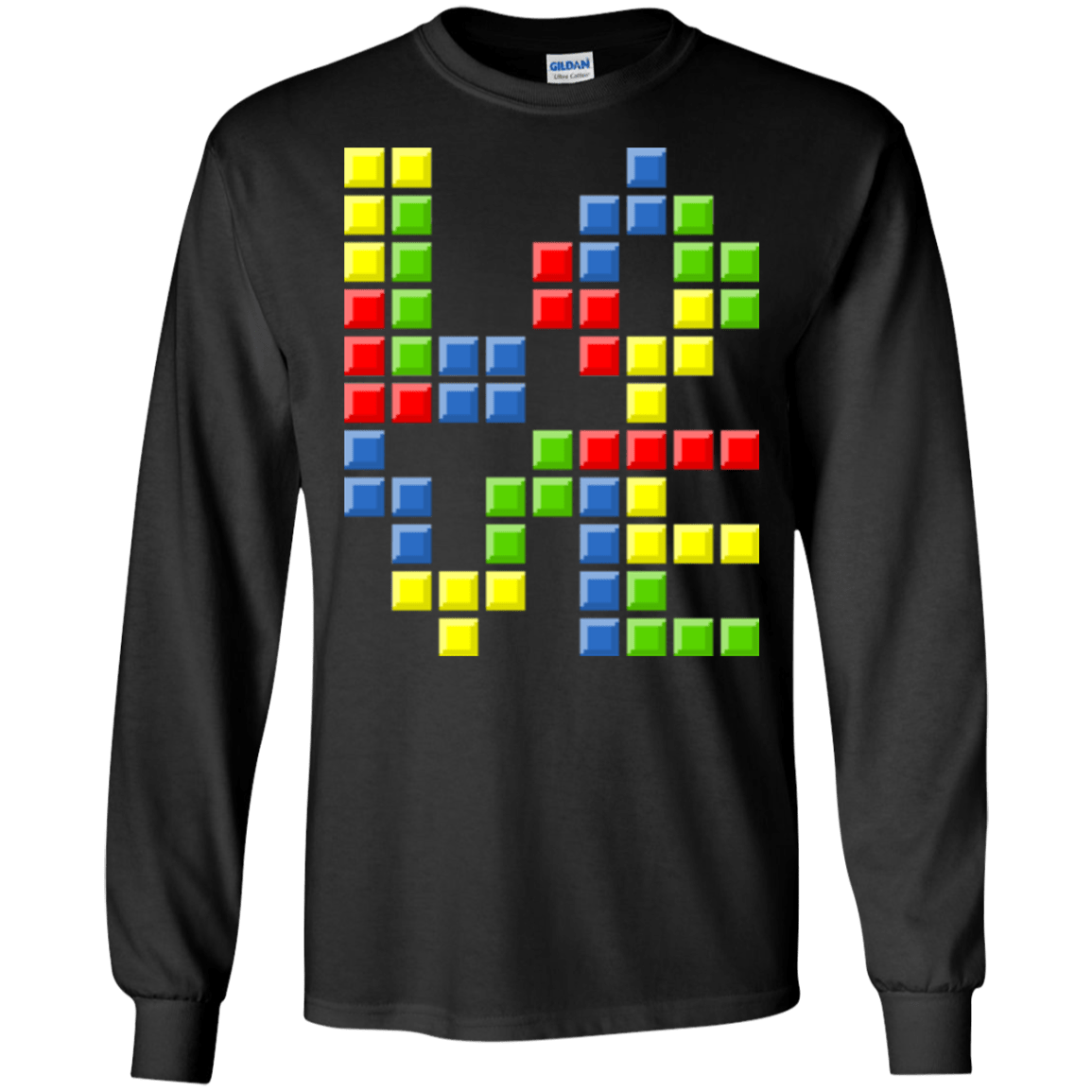 T-Shirts Black / S Love Puzzles Men's Long Sleeve T-Shirt