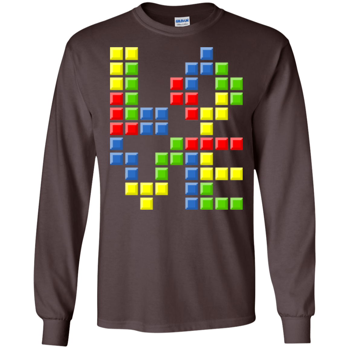 T-Shirts Dark Chocolate / S Love Puzzles Men's Long Sleeve T-Shirt