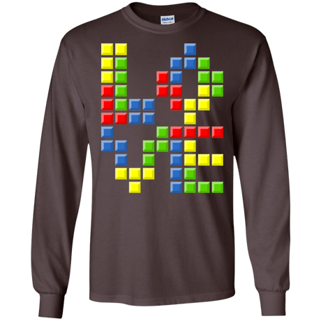 T-Shirts Dark Chocolate / S Love Puzzles Men's Long Sleeve T-Shirt