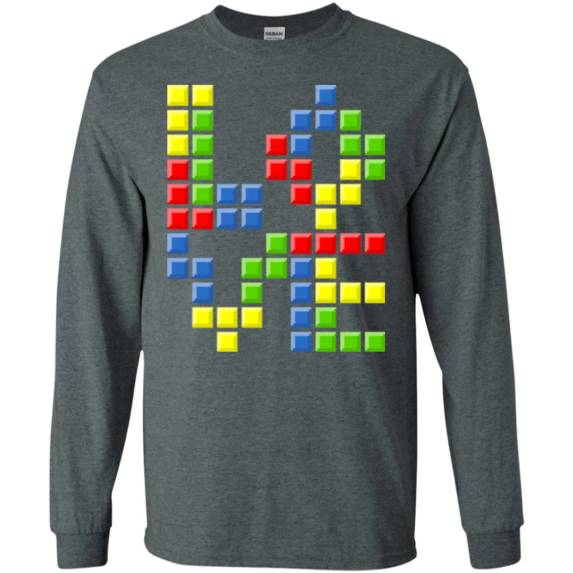 T-Shirts Dark Heather / S Love Puzzles Men's Long Sleeve T-Shirt