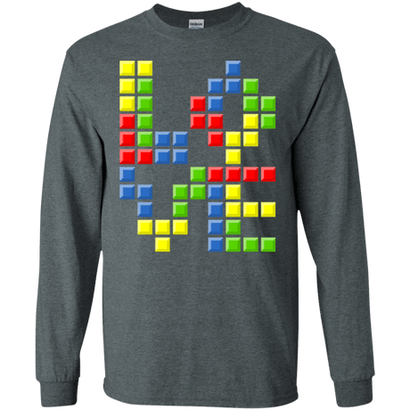 T-Shirts Dark Heather / S Love Puzzles Men's Long Sleeve T-Shirt