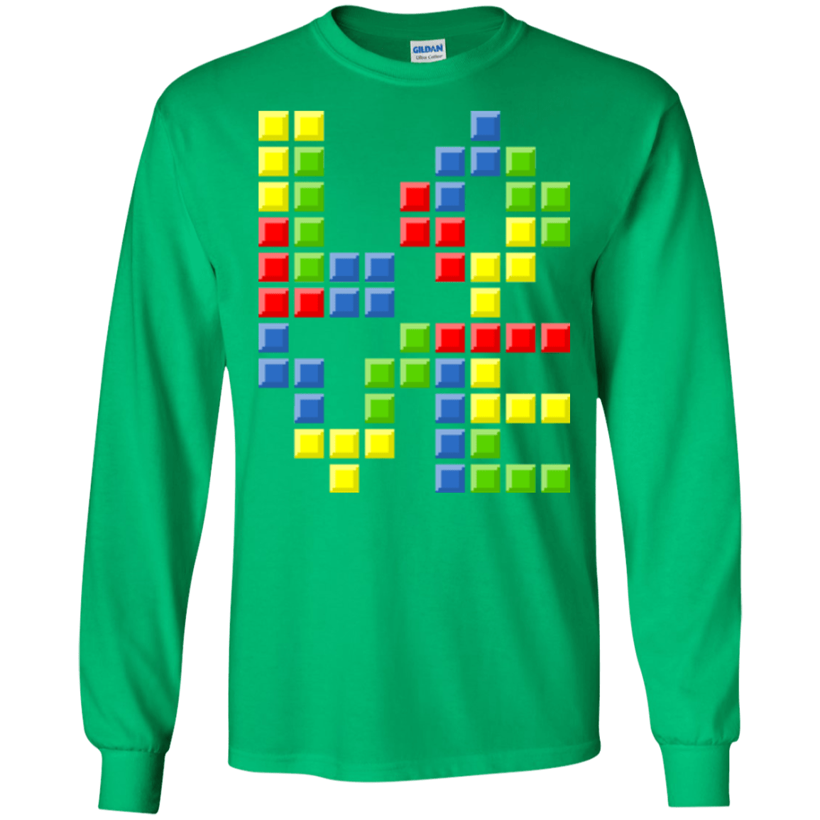 T-Shirts Irish Green / S Love Puzzles Men's Long Sleeve T-Shirt