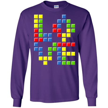 T-Shirts Purple / S Love Puzzles Men's Long Sleeve T-Shirt