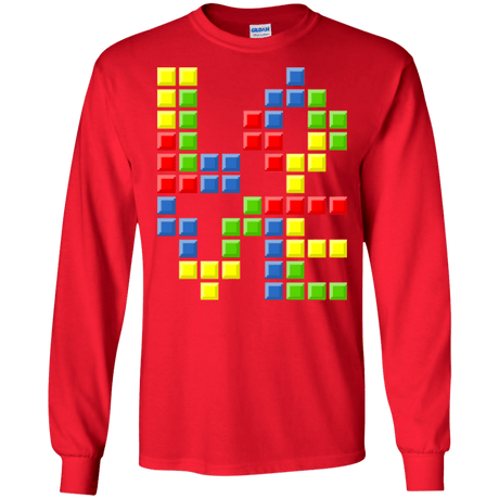 T-Shirts Red / S Love Puzzles Men's Long Sleeve T-Shirt