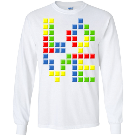 T-Shirts White / S Love Puzzles Men's Long Sleeve T-Shirt