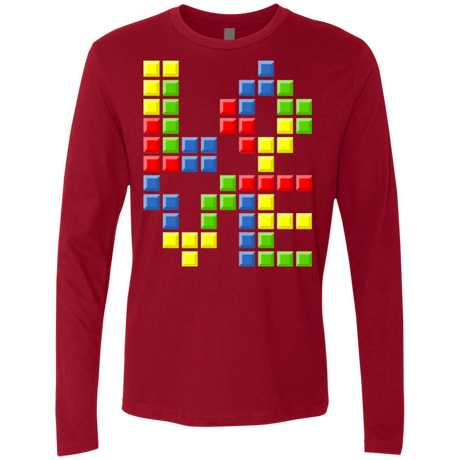 T-Shirts Cardinal / S Love Puzzles Men's Premium Long Sleeve