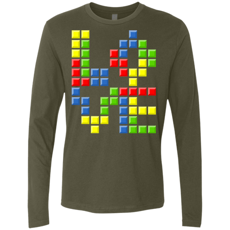 T-Shirts Military Green / S Love Puzzles Men's Premium Long Sleeve