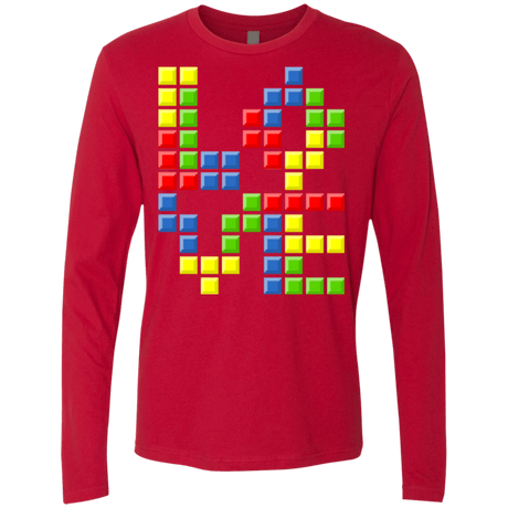 T-Shirts Red / S Love Puzzles Men's Premium Long Sleeve