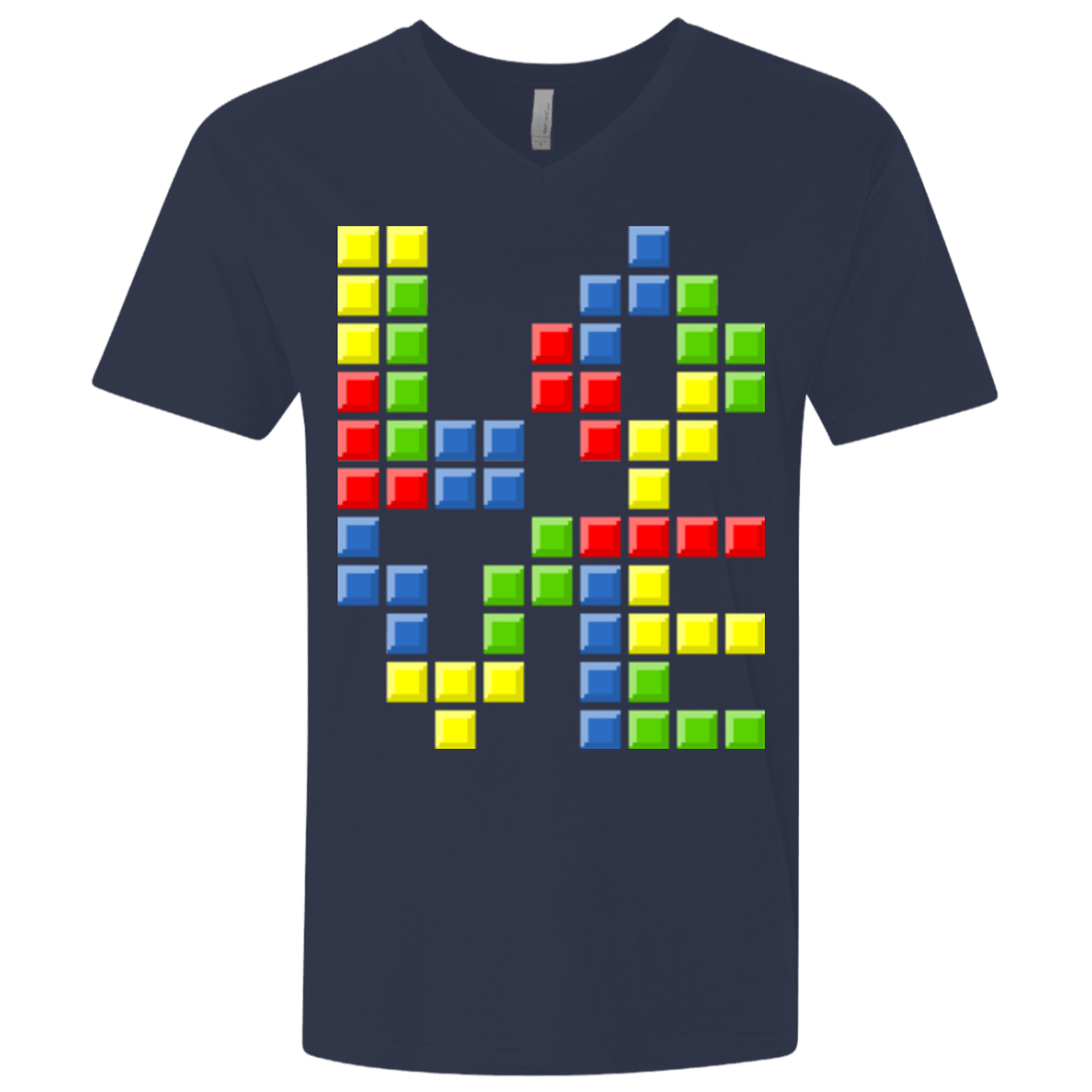 T-Shirts Midnight Navy / X-Small Love Puzzles Men's Premium V-Neck