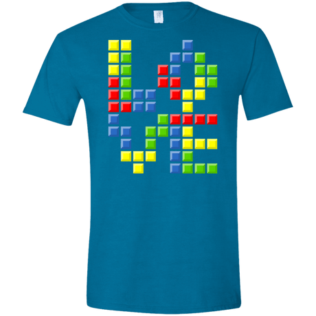 T-Shirts Antique Sapphire / S Love Puzzles Men's Semi-Fitted Softstyle