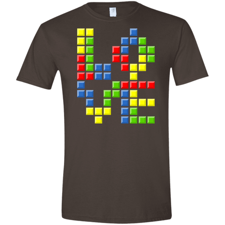 T-Shirts Dark Chocolate / S Love Puzzles Men's Semi-Fitted Softstyle