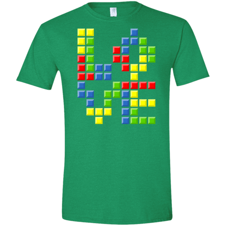 T-Shirts Heather Irish Green / S Love Puzzles Men's Semi-Fitted Softstyle
