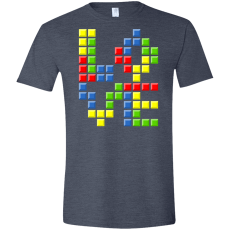 T-Shirts Heather Navy / S Love Puzzles Men's Semi-Fitted Softstyle