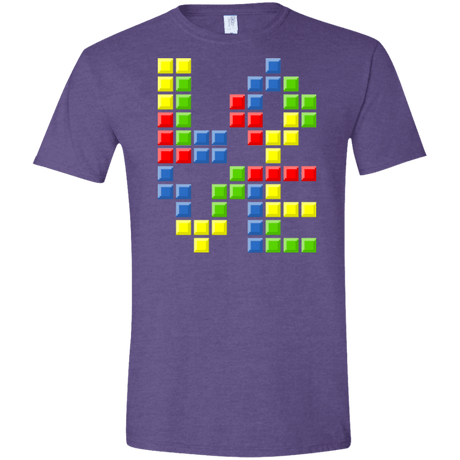 T-Shirts Heather Purple / S Love Puzzles Men's Semi-Fitted Softstyle