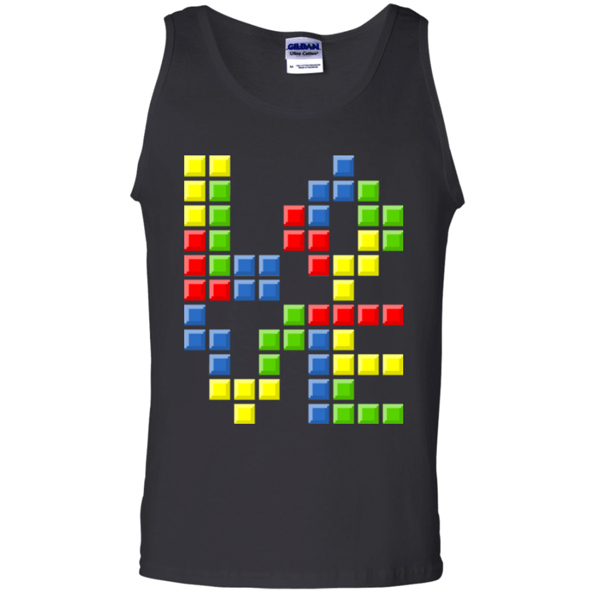 T-Shirts Black / S Love Puzzles Men's Tank Top