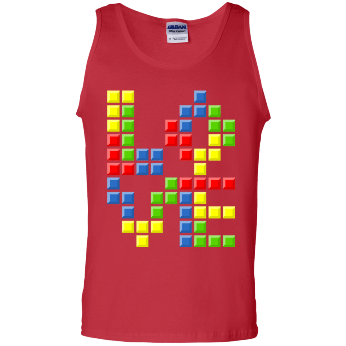 T-Shirts Red / S Love Puzzles Men's Tank Top