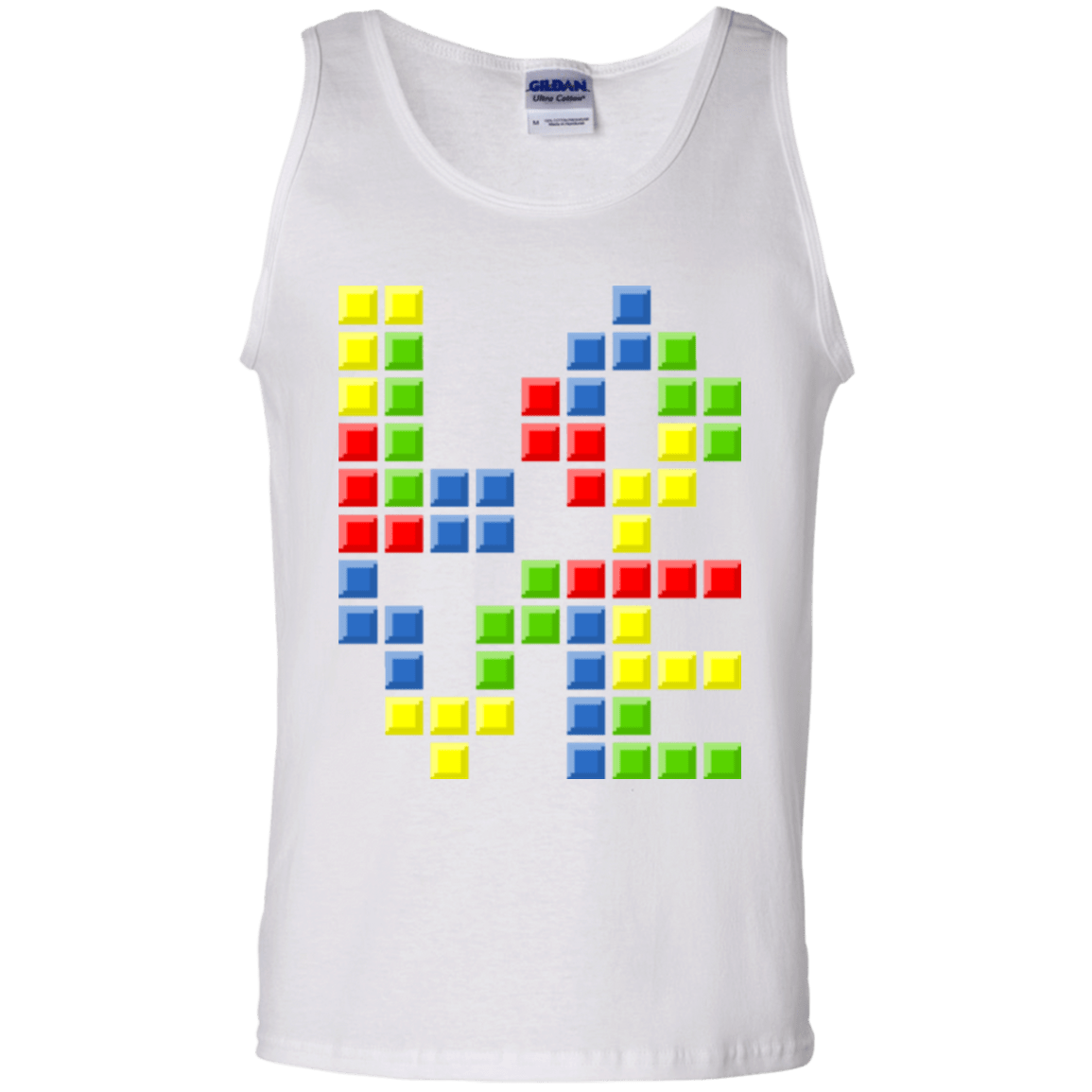 T-Shirts White / S Love Puzzles Men's Tank Top