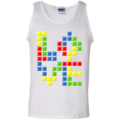 T-Shirts White / S Love Puzzles Men's Tank Top