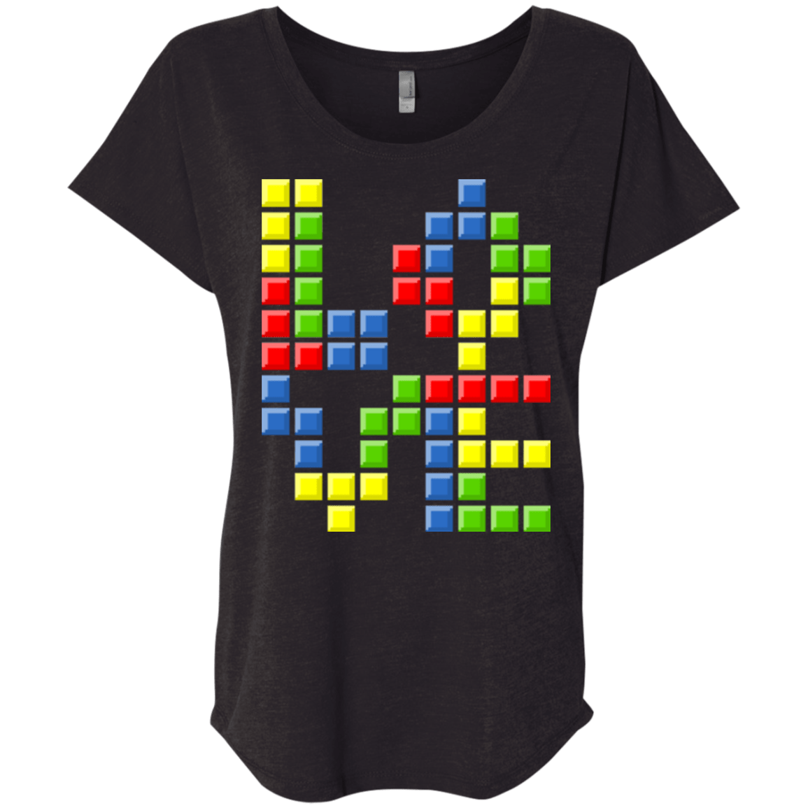 T-Shirts Vintage Black / X-Small Love Puzzles Triblend Dolman Sleeve