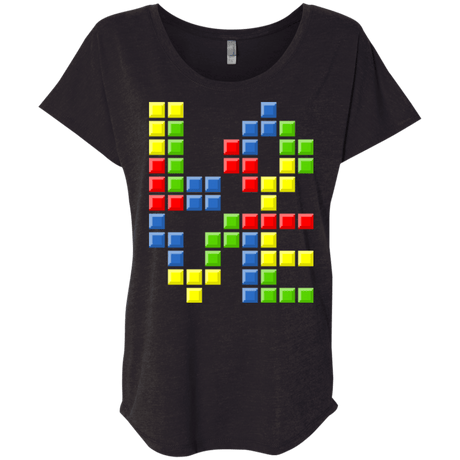 T-Shirts Vintage Black / X-Small Love Puzzles Triblend Dolman Sleeve