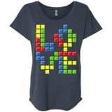 T-Shirts Vintage Navy / X-Small Love Puzzles Triblend Dolman Sleeve