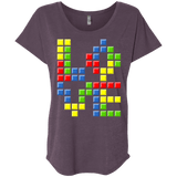 T-Shirts Vintage Purple / X-Small Love Puzzles Triblend Dolman Sleeve