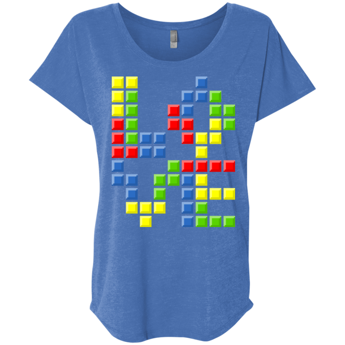 T-Shirts Vintage Royal / X-Small Love Puzzles Triblend Dolman Sleeve