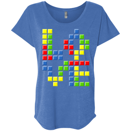 T-Shirts Vintage Royal / X-Small Love Puzzles Triblend Dolman Sleeve