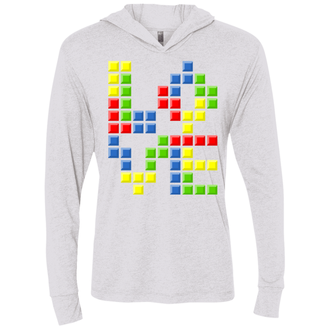 T-Shirts Heather White / X-Small Love Puzzles Triblend Long Sleeve Hoodie Tee
