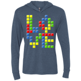 T-Shirts Indigo / X-Small Love Puzzles Triblend Long Sleeve Hoodie Tee