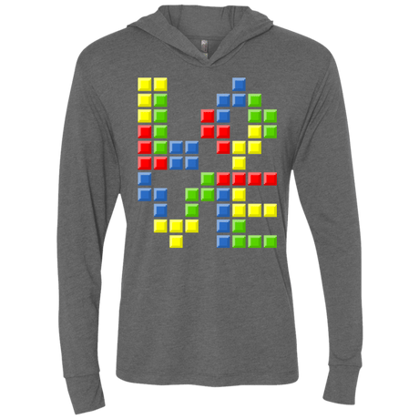 T-Shirts Premium Heather / X-Small Love Puzzles Triblend Long Sleeve Hoodie Tee