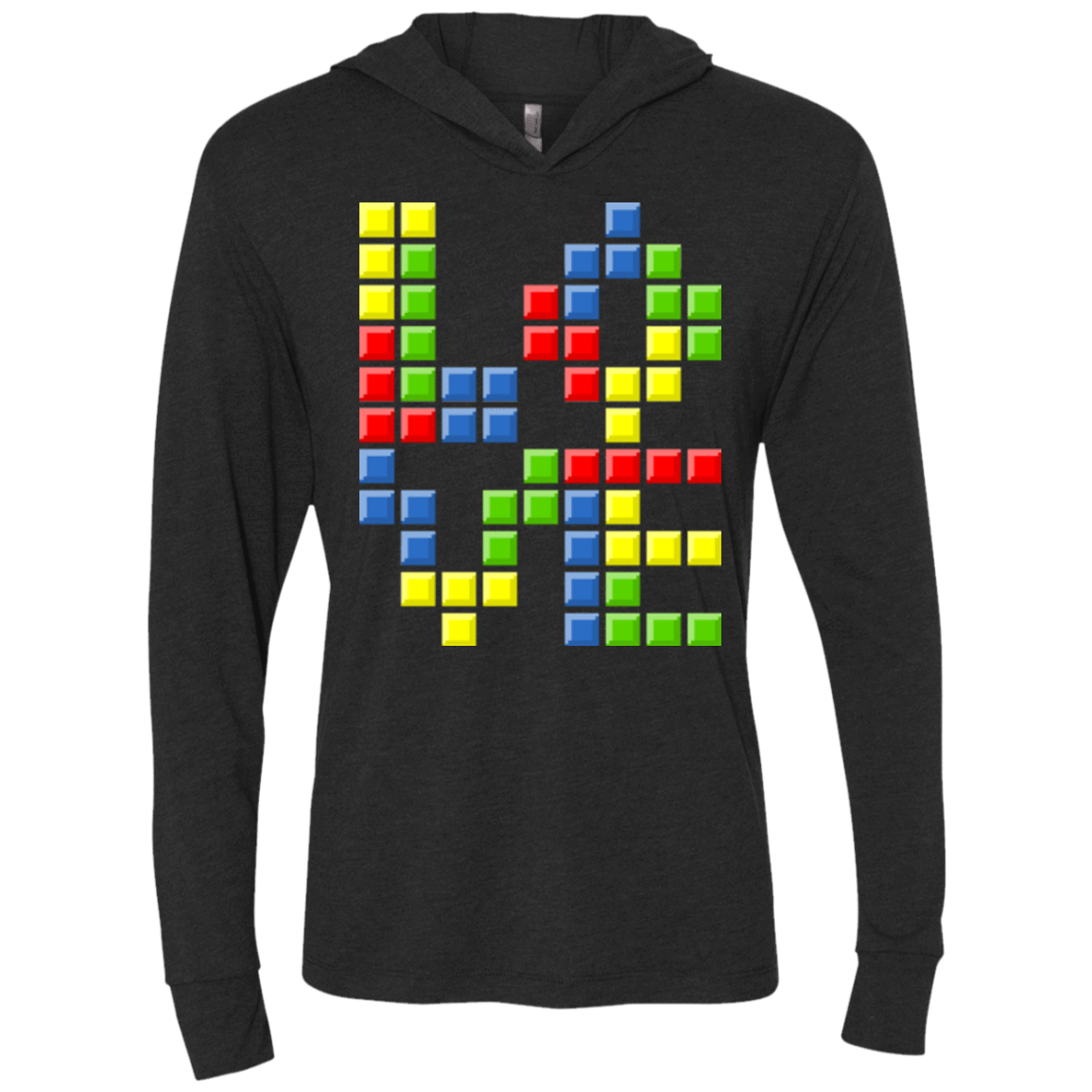 T-Shirts Vintage Black / X-Small Love Puzzles Triblend Long Sleeve Hoodie Tee