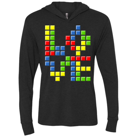 T-Shirts Vintage Black / X-Small Love Puzzles Triblend Long Sleeve Hoodie Tee