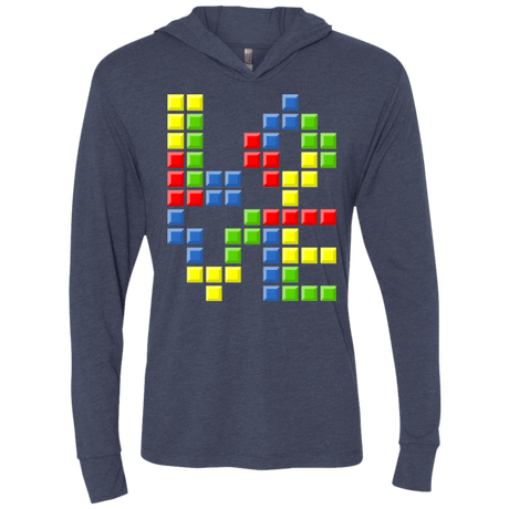 T-Shirts Vintage Navy / X-Small Love Puzzles Triblend Long Sleeve Hoodie Tee