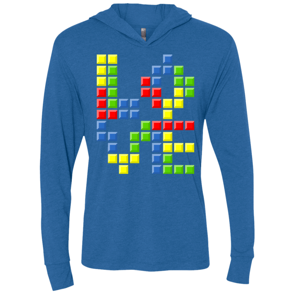 T-Shirts Vintage Royal / X-Small Love Puzzles Triblend Long Sleeve Hoodie Tee