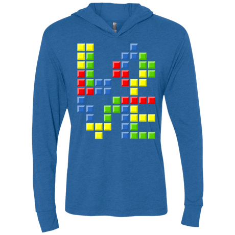 T-Shirts Vintage Royal / X-Small Love Puzzles Triblend Long Sleeve Hoodie Tee