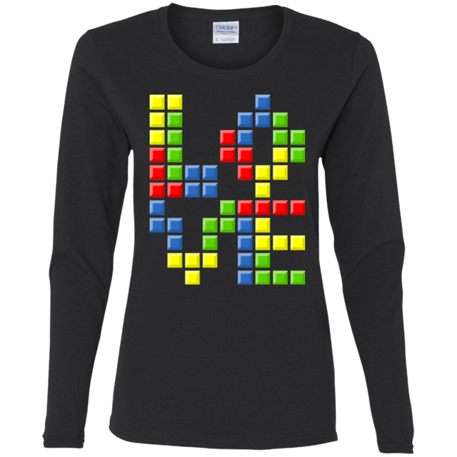 T-Shirts Black / S Love Puzzles Women's Long Sleeve T-Shirt