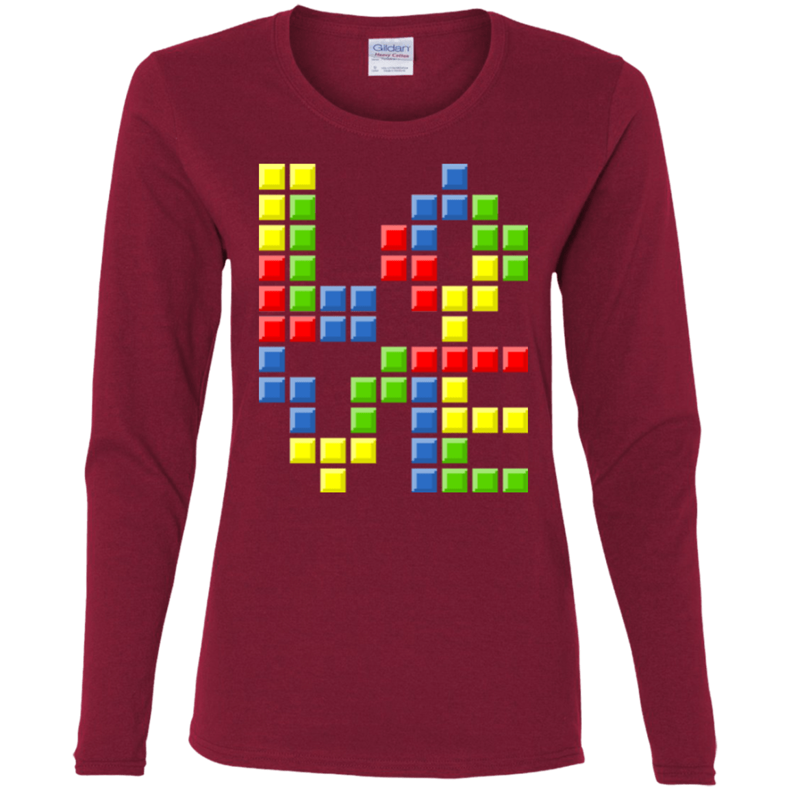 T-Shirts Cardinal / S Love Puzzles Women's Long Sleeve T-Shirt