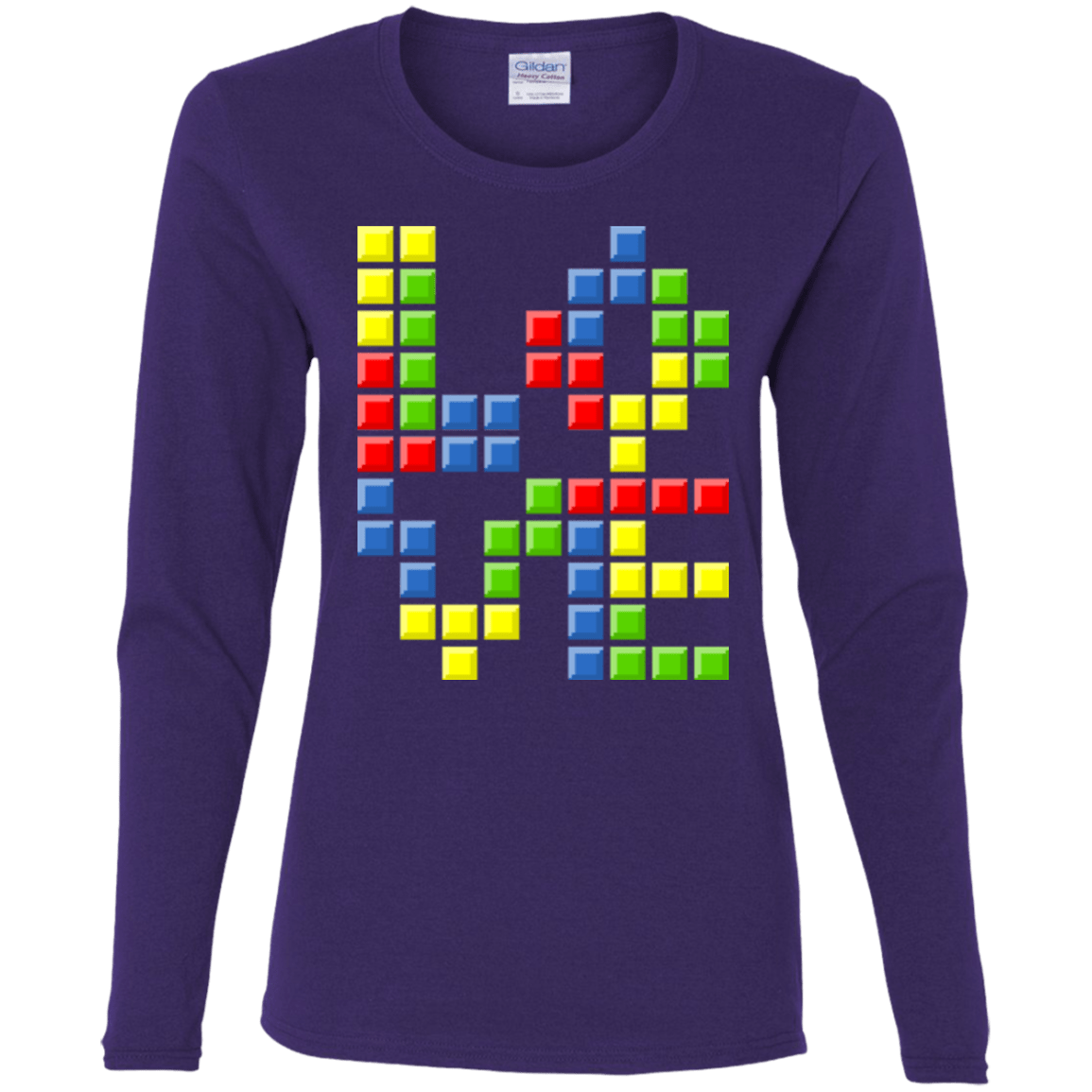 T-Shirts Purple / S Love Puzzles Women's Long Sleeve T-Shirt
