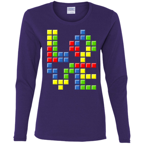T-Shirts Purple / S Love Puzzles Women's Long Sleeve T-Shirt